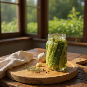 Must Bee Gourmet Pickle Kit labels help organize jars