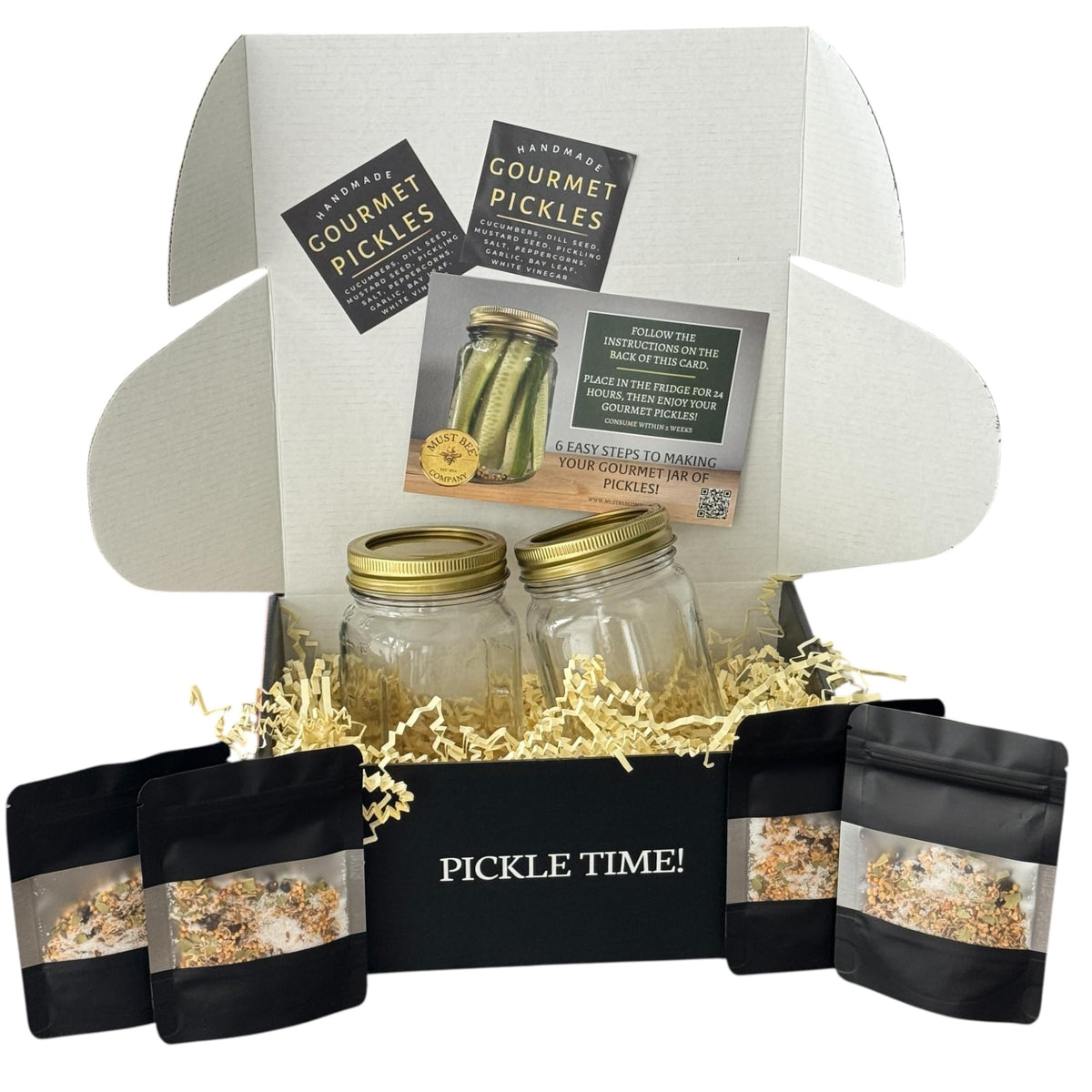 Must Bee Gourmet Pickle Kit spices packets for bold flavors