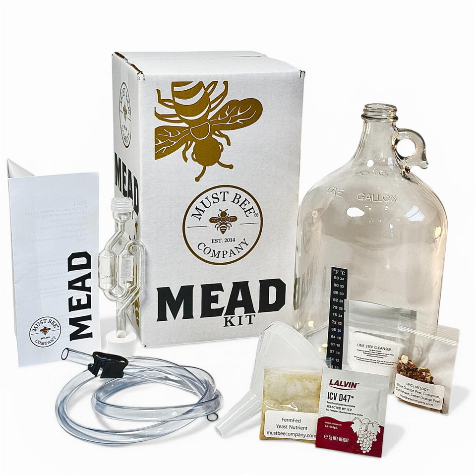 Must Bee Mead Kit glass carboy setup for beginner brewing