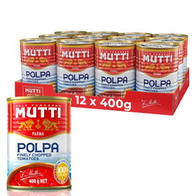 Mutti Crushed Tomatoes Polpa 12-pack packshot – pantry-ready for quick sauces