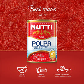 Mutti Crushed Tomatoes Polpa open can – vibrant base for fresh recipes