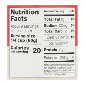 Mutti Organic Tomato Puree Passata ingredients label close-up confirms organic and gluten-free status.