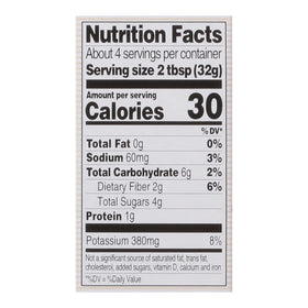 Label closeup shows natural ingredients and no additives