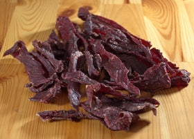 Product image of resealable MV Vargas jerky bag highlighting long-lasting freshness.
