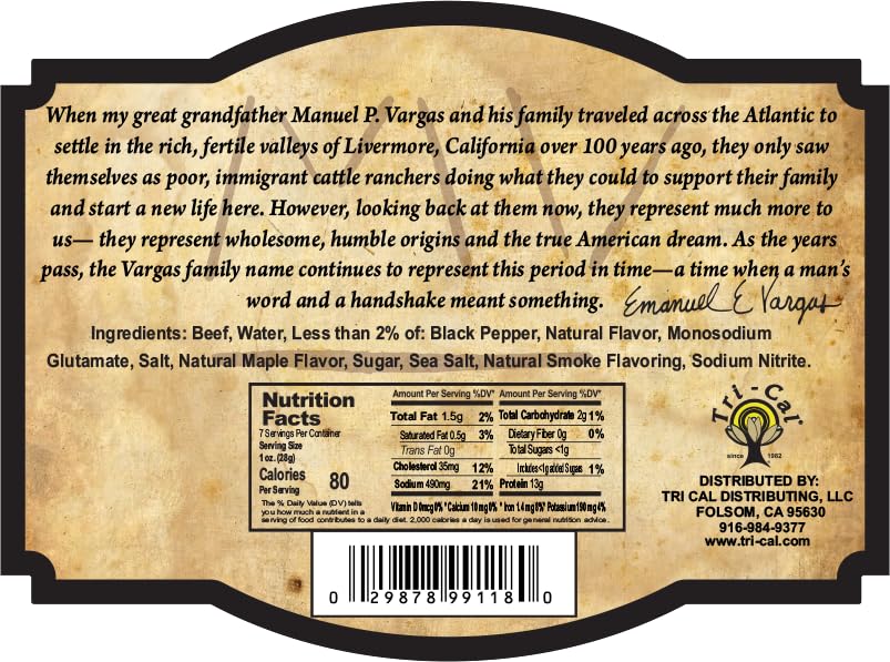 MV Vargas garlic pepper jerky close-up highlighting extra-dry texture and bold flavor