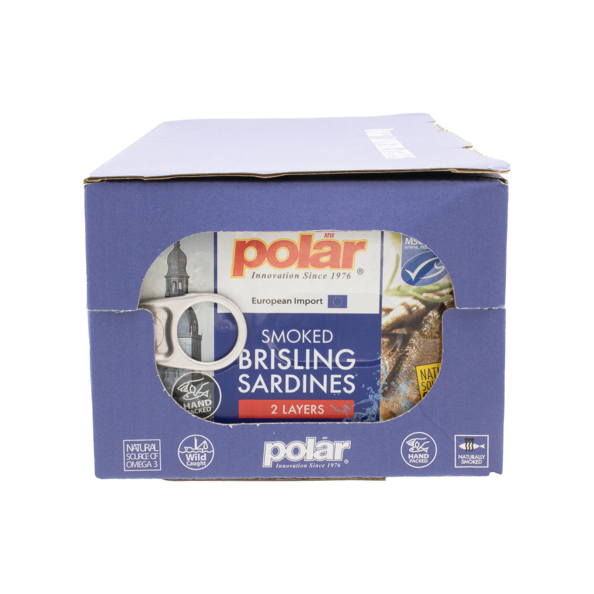 MW Polar brisling sardines wild-caught with MSC label; sustainable ocean protein.
