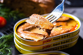 MW Polar Herring Hand-packed Fillets: delicate texture preserved for snacking or meals.