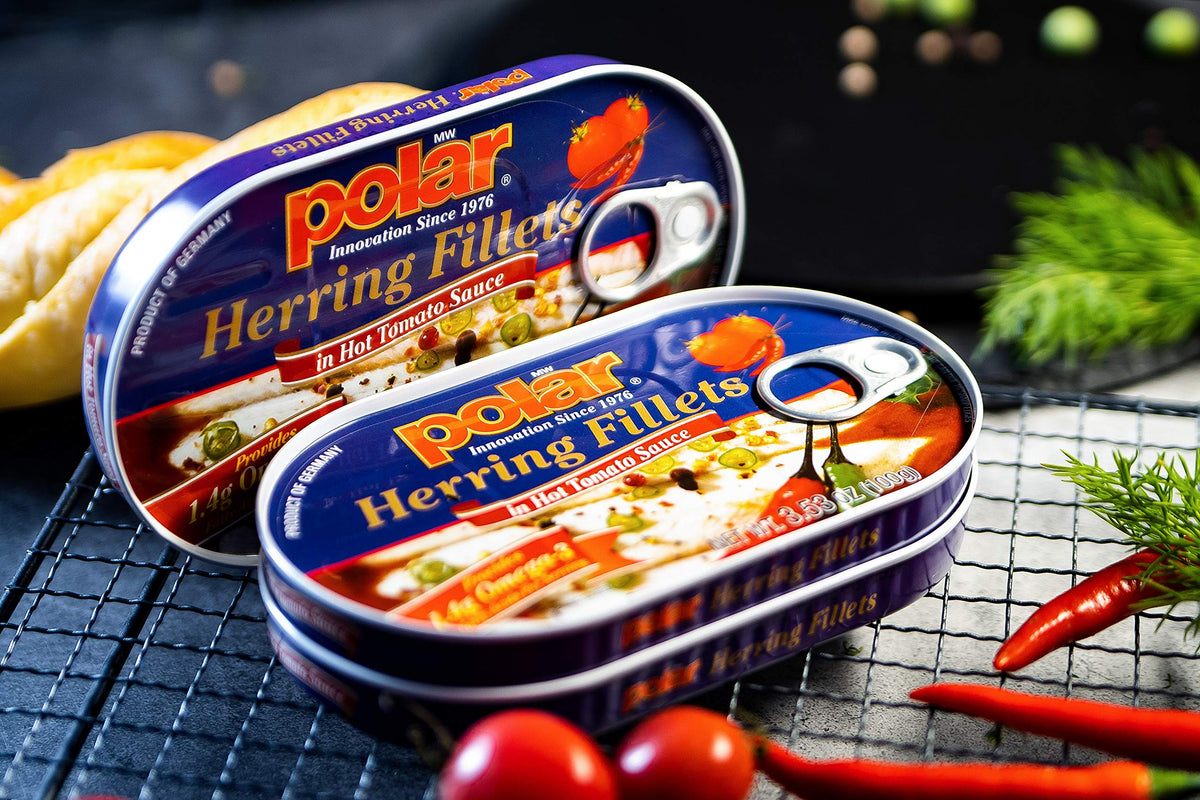 MW Polar herring omega-3 per serving graphic highlights 1.4g omega-3