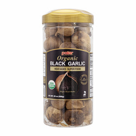 MW Polar Organic Black Garlic whole bulbs, ready to eat with natural sweetness.