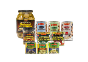 MW Polar pack of 12 6.4oz mushrooms displayed for snacking or meal enhancement