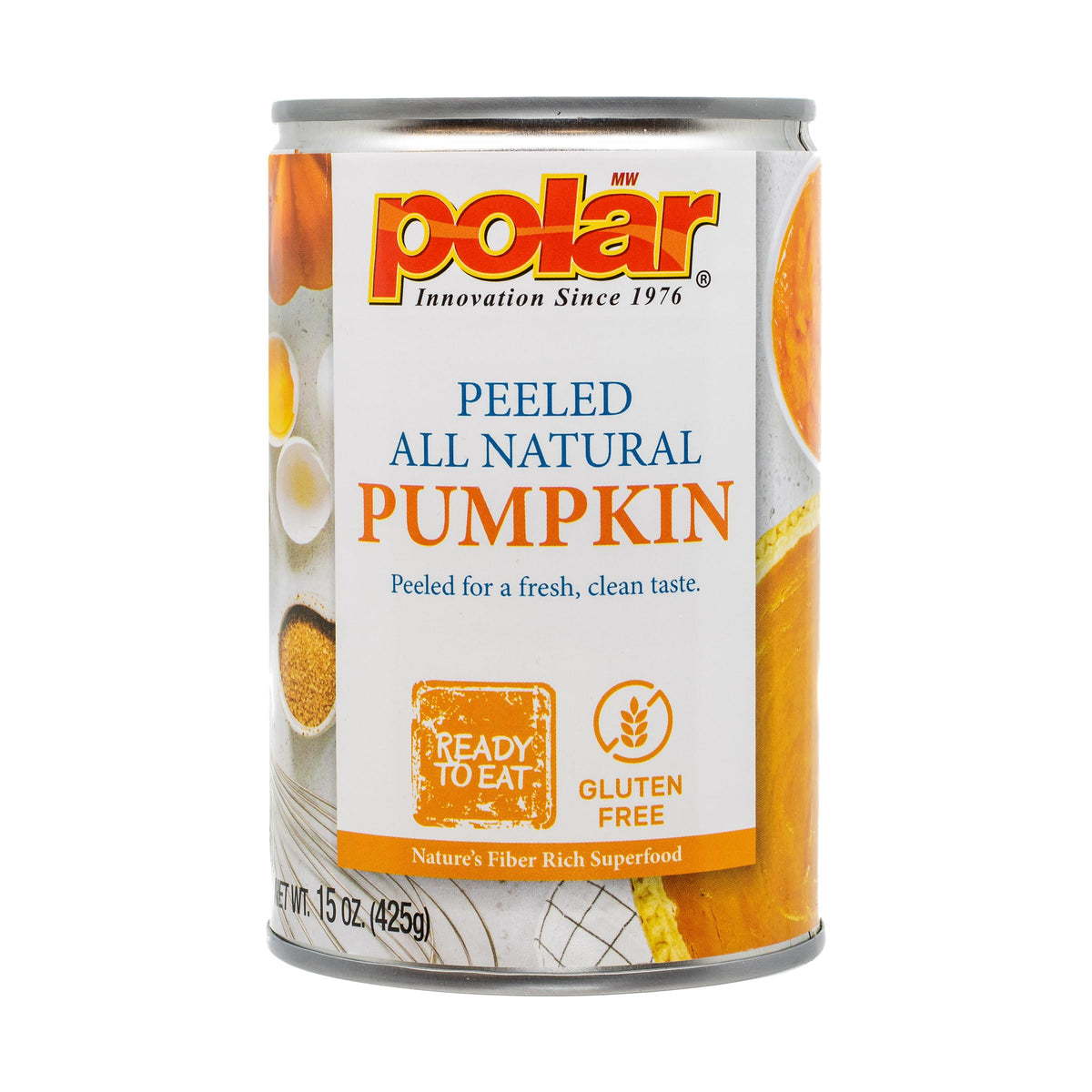MW Polar pumpkin puree can on pantry shelf for easy weeknight meals