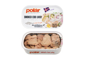 MW Polar smoked cod liver oil front can highlights premium seafood quality