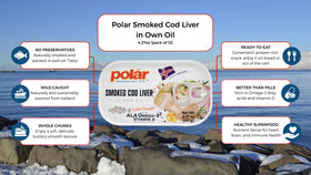 MW Polar smoked cod liver oil origin North Atlantic highlights wild-caught quality