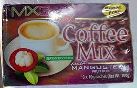 MX3 Mangosteen Coffee Mix closeup, natural ingredients for balanced vitality