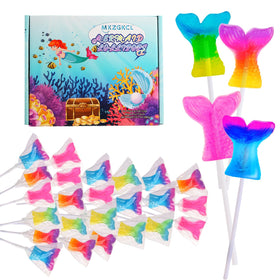 MXZGKCL Mermaid Lollipops 24pk with mixed colors for party favors
