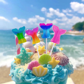 MXZGKCL Mermaid Lollipops fruit flavors for tasty treats
