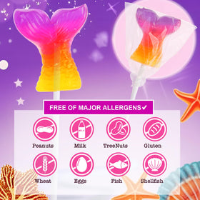 MXZGKCL Mermaid Lollipops decorate mermaid party cupcakes and bags