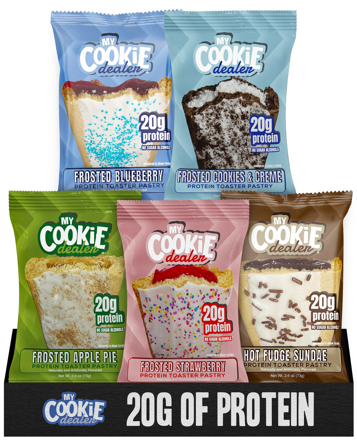 My Cookie Dealer Protein Toaster Pastry Apple Pie for post-workout snacks.