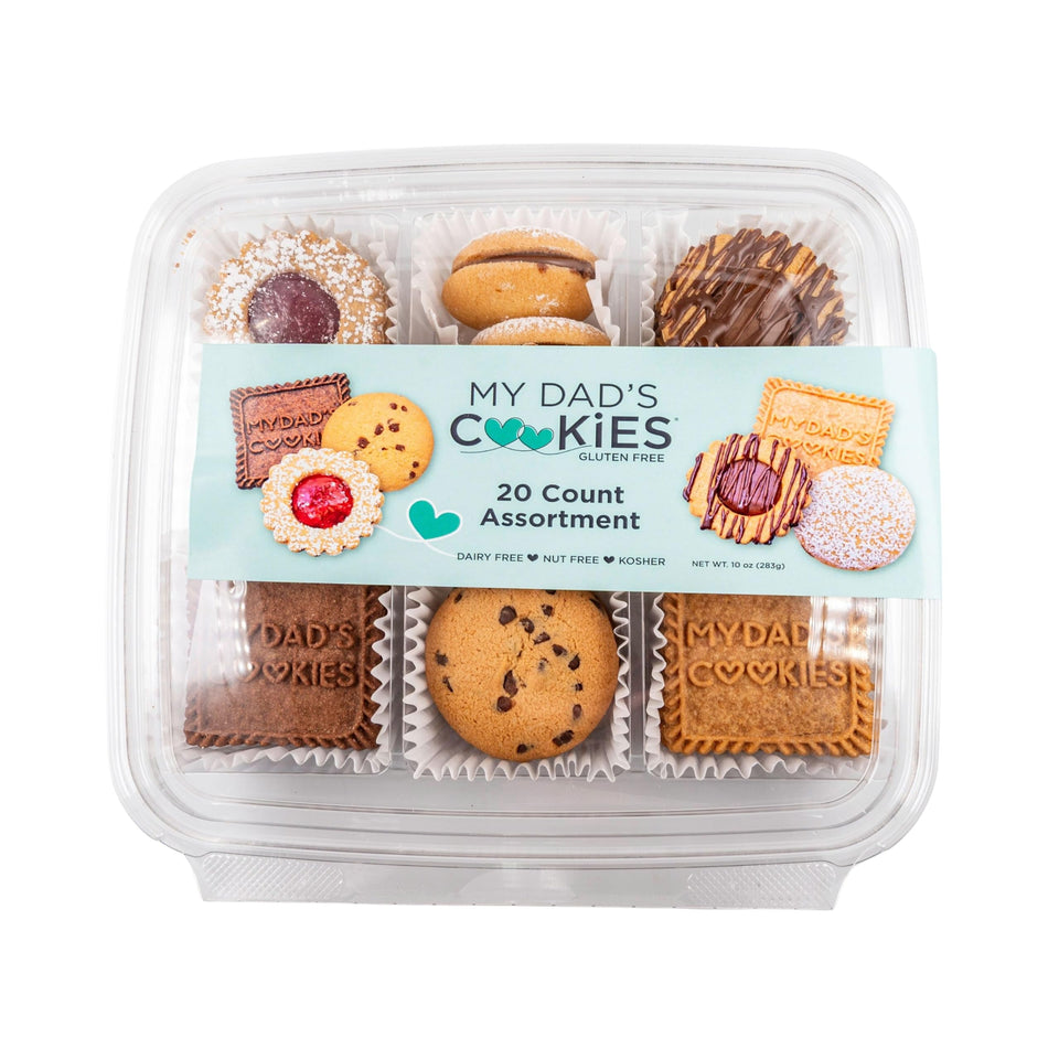 My Dad's Cookies gluten-free Italian cookies package, bakery-fresh and ready to enjoy.