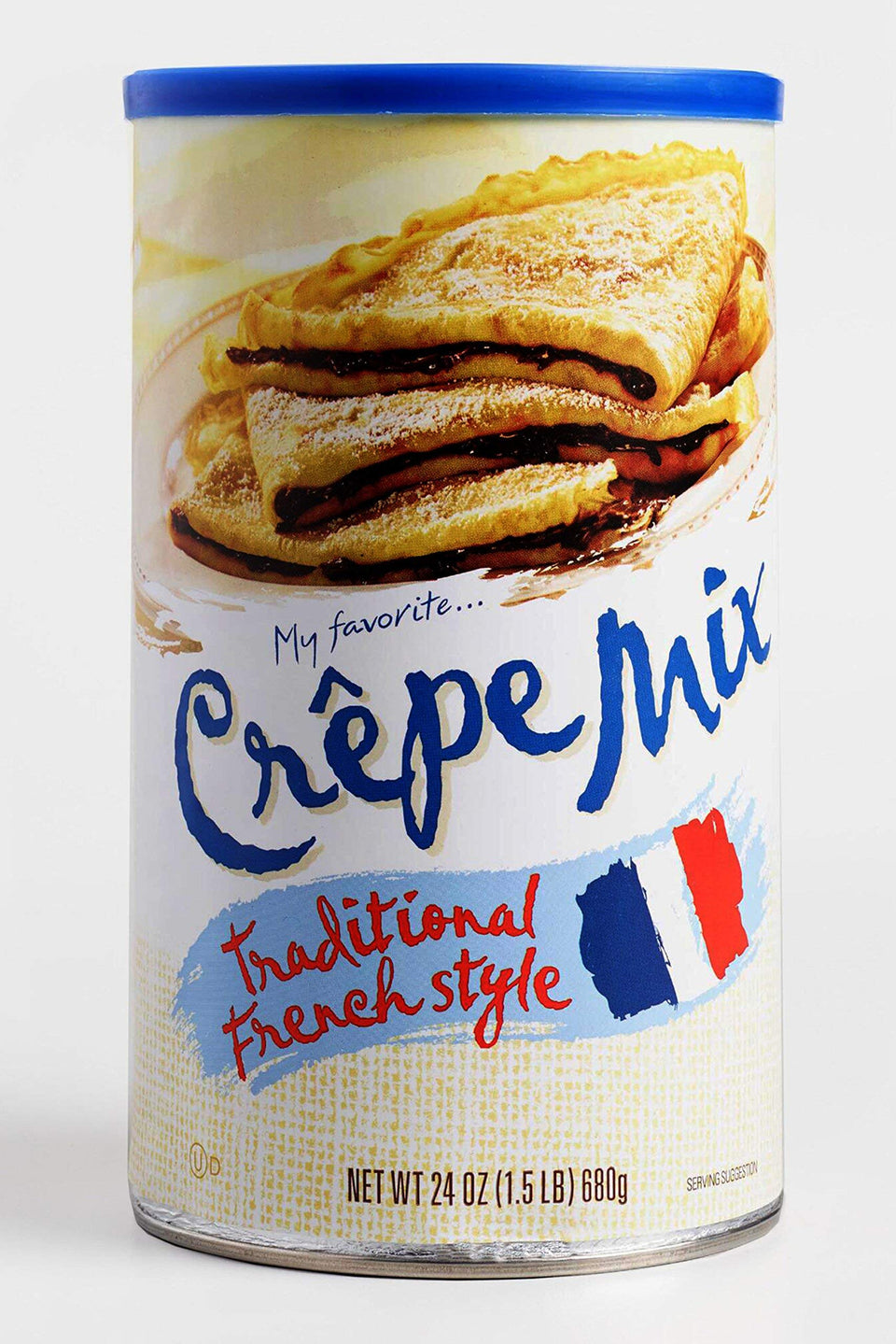 My Favorite Crepe Mix 24oz pouch ready for quick crepes at home