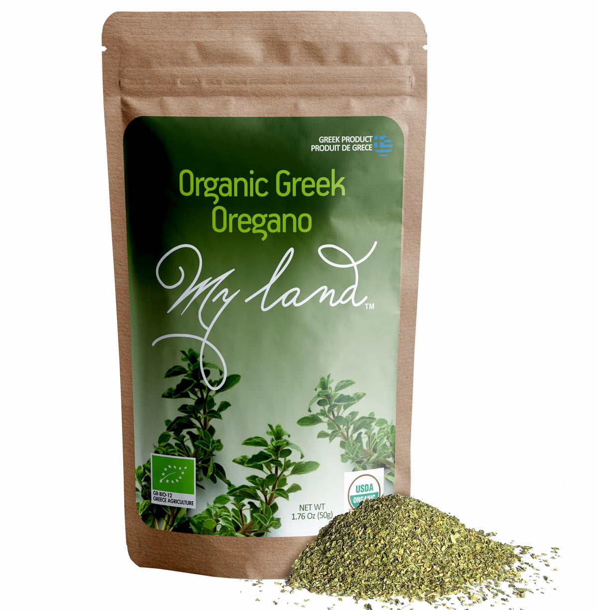 MY LAND oregano leaves close-up on Mount Olympus for cooking aroma