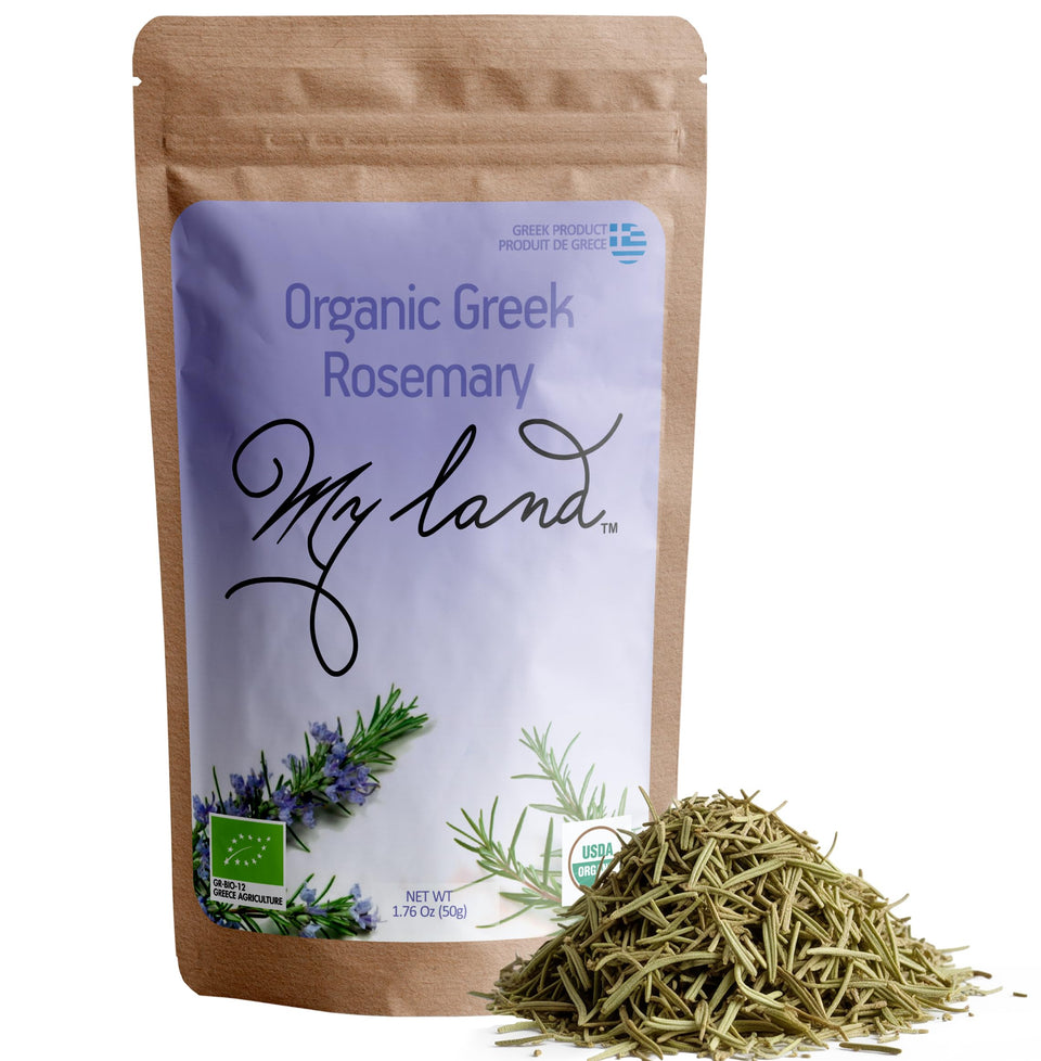 MY LAND rosemary leaves, whole, ideal for cooking and flavoring.