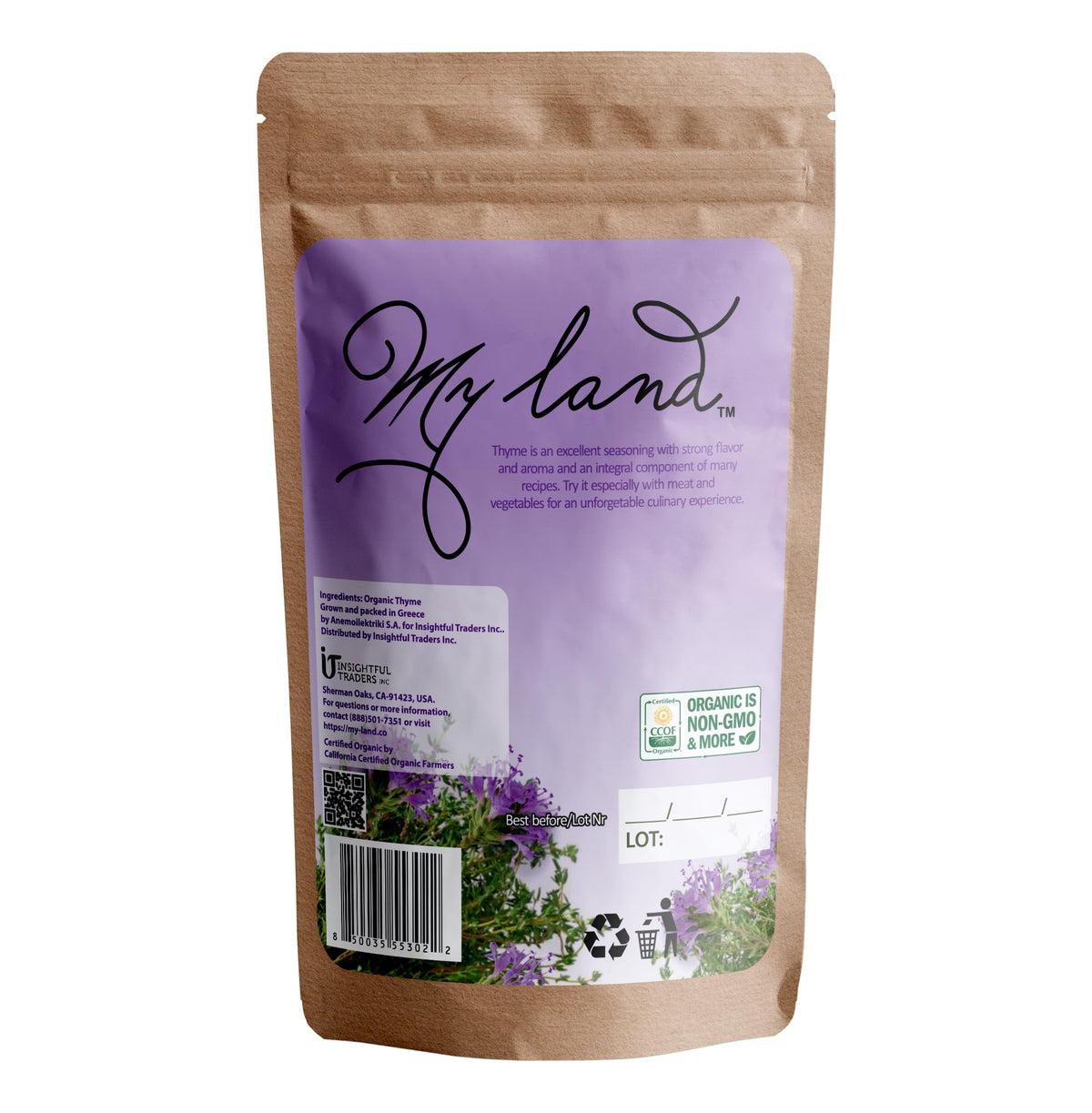 MY LAND sustainably sourced thyme for pantry flavor