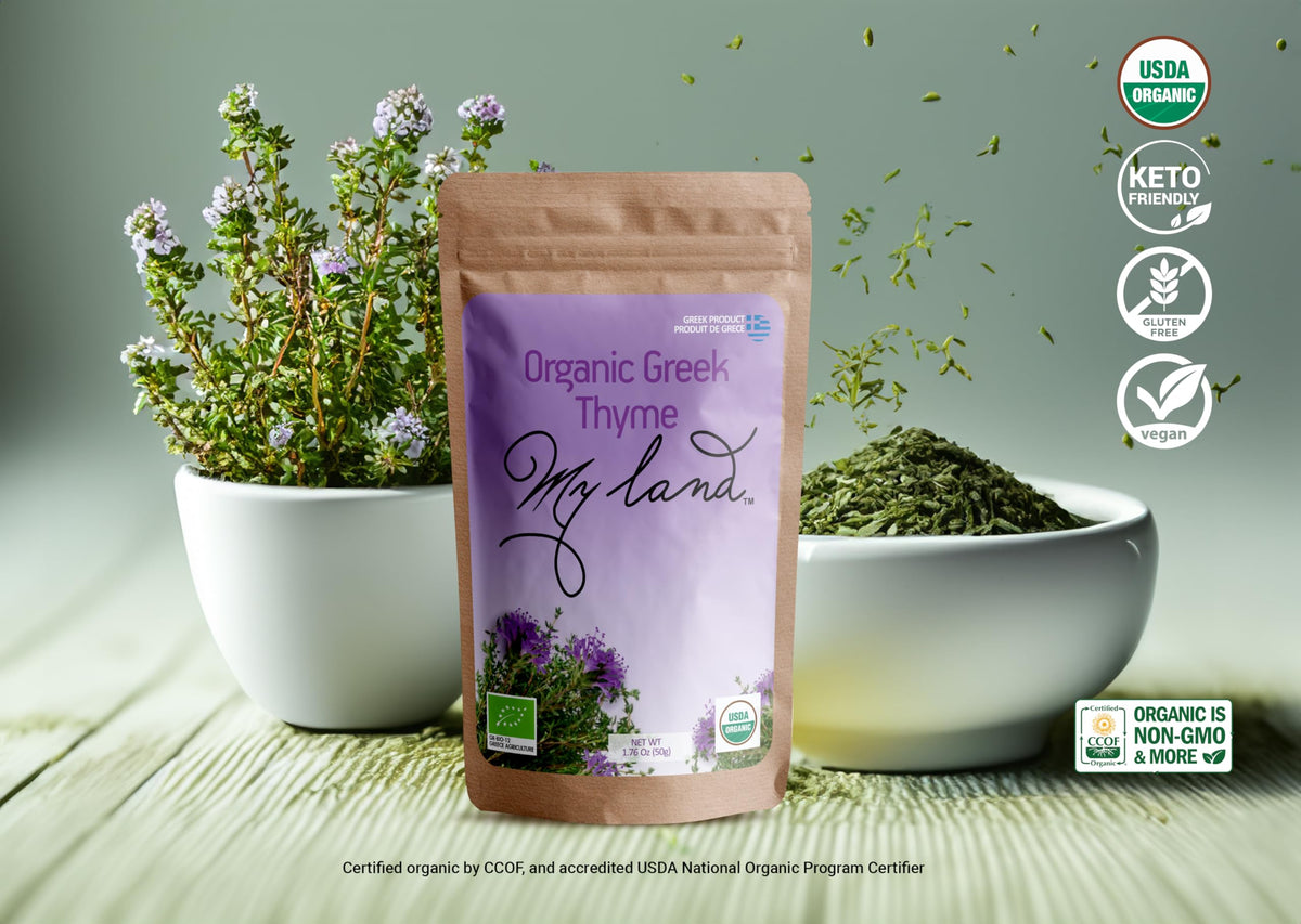 MY LAND thyme tea infusion for a caffeine-free moment