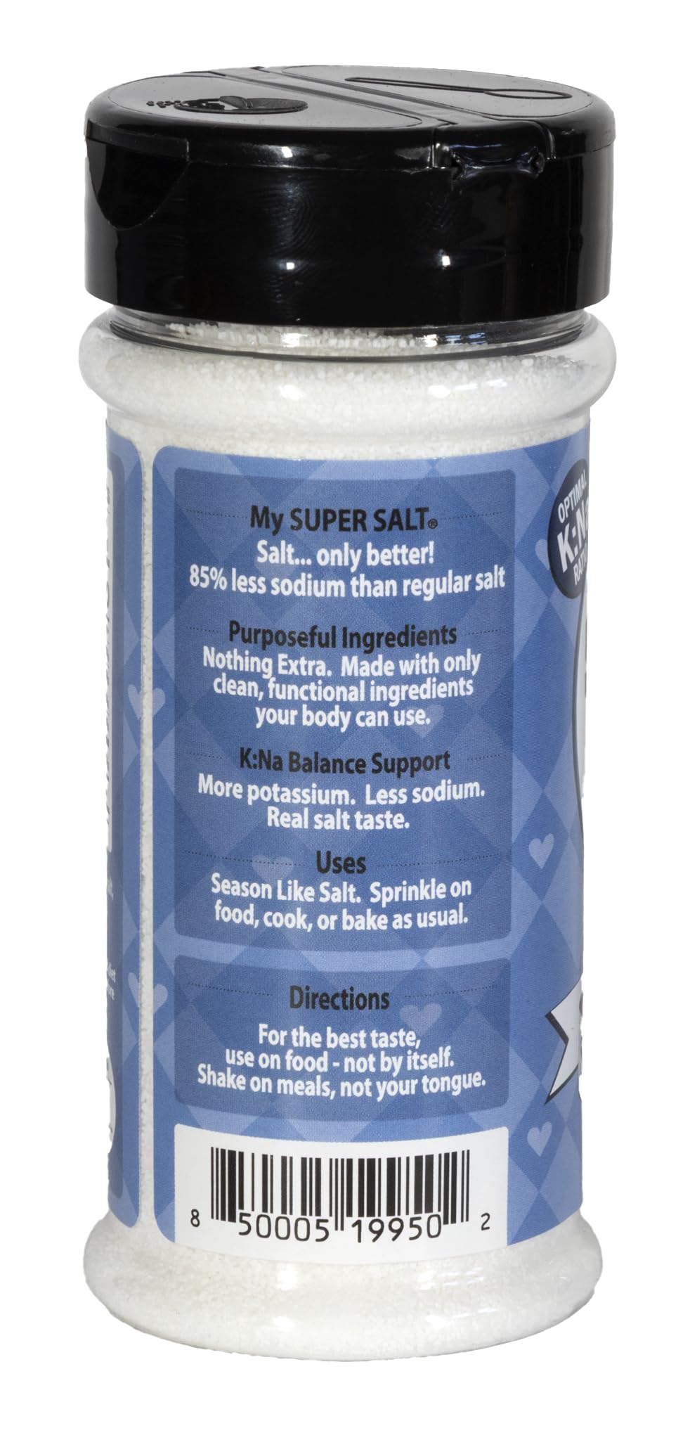 My Salt label design front highlights clean, versatile salt alternative for kitchen prep.