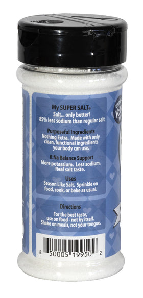 My Salt label design front highlights clean, versatile salt alternative for kitchen prep.