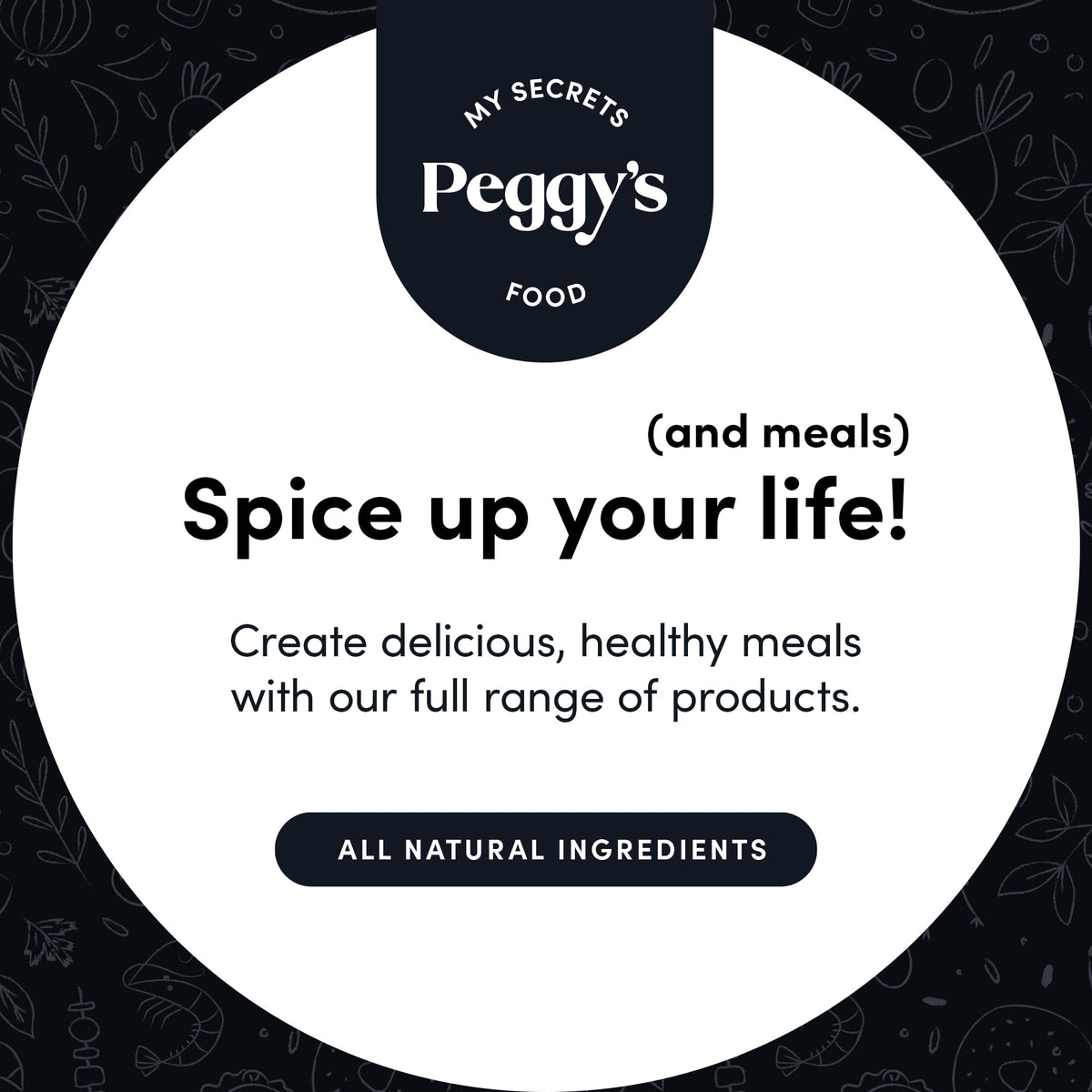 MY SECRETS PEGGY'S FOOD Crazy Salt on grill scene implies smoky, savory finishing touch.