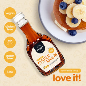 My Secrets Peggy's Food keto maple syrup added to coffee for a low-sugar boost.