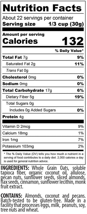Granola eaten straight from the bag for convenient snacking