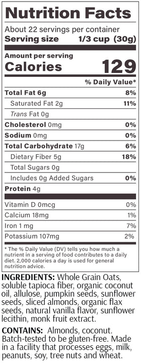 MyCerealMix granola portion scoop showing easy serving control