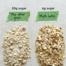 MYLK LABS Apple Cinnamon Oatmeal Cup serving bowl ready to eat