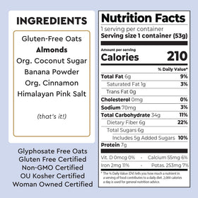 Mylk Labs Banana Nut Oatmeal Cup packaging on a store shelf