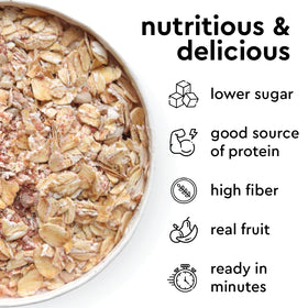 Mylk Labs Maple Strawberry Oatmeal Cup served warm, displaying rich aroma