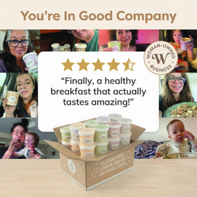 MYLK LABS on-the-go serving with cup for travel-friendly breakfasts