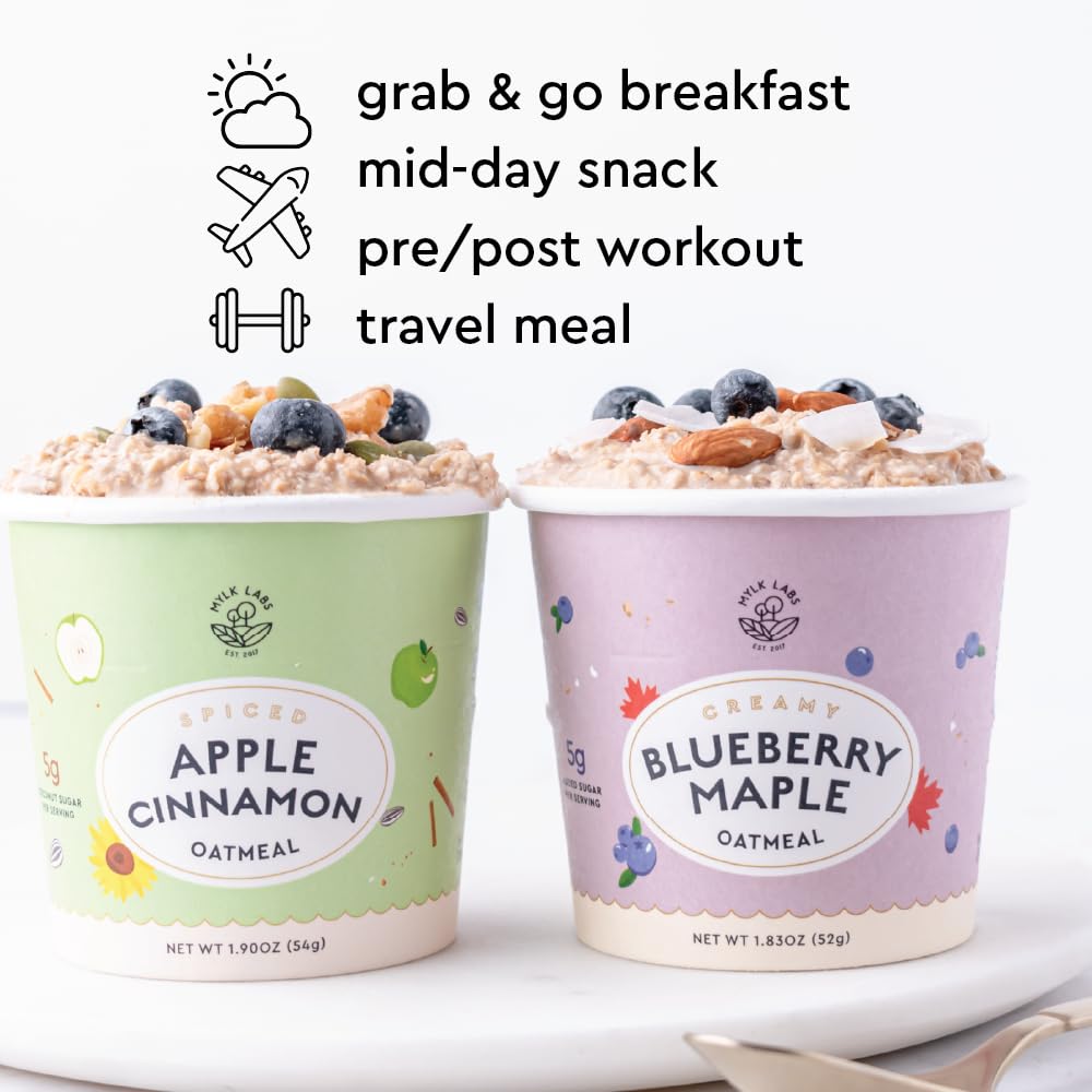 MYLK LABS Ready in Minutes Oatmeal Cup for busy mornings