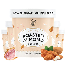 MYLK LABS Roasted Almond Oatmeal Cup packaging, convenient morning option.