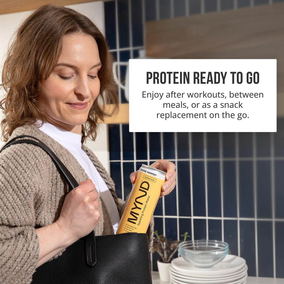 MYND chilled protein water with ice, ready-to-drink convenience during workouts.