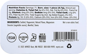 Myntz Wintermint tin in backpack scenario for back-to-school freshness.