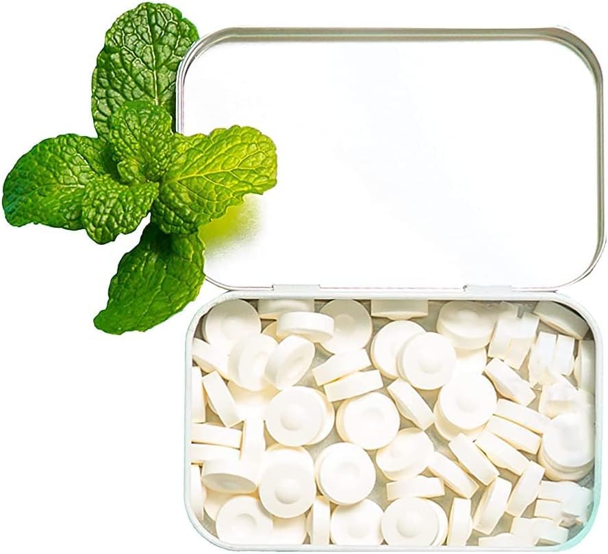 Myntz Wintermint display emphasizes gluten-free, dentist-recommended breath mints.
