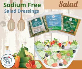 MySALT Garden Italian Dressing Mix on a fresh green salad.