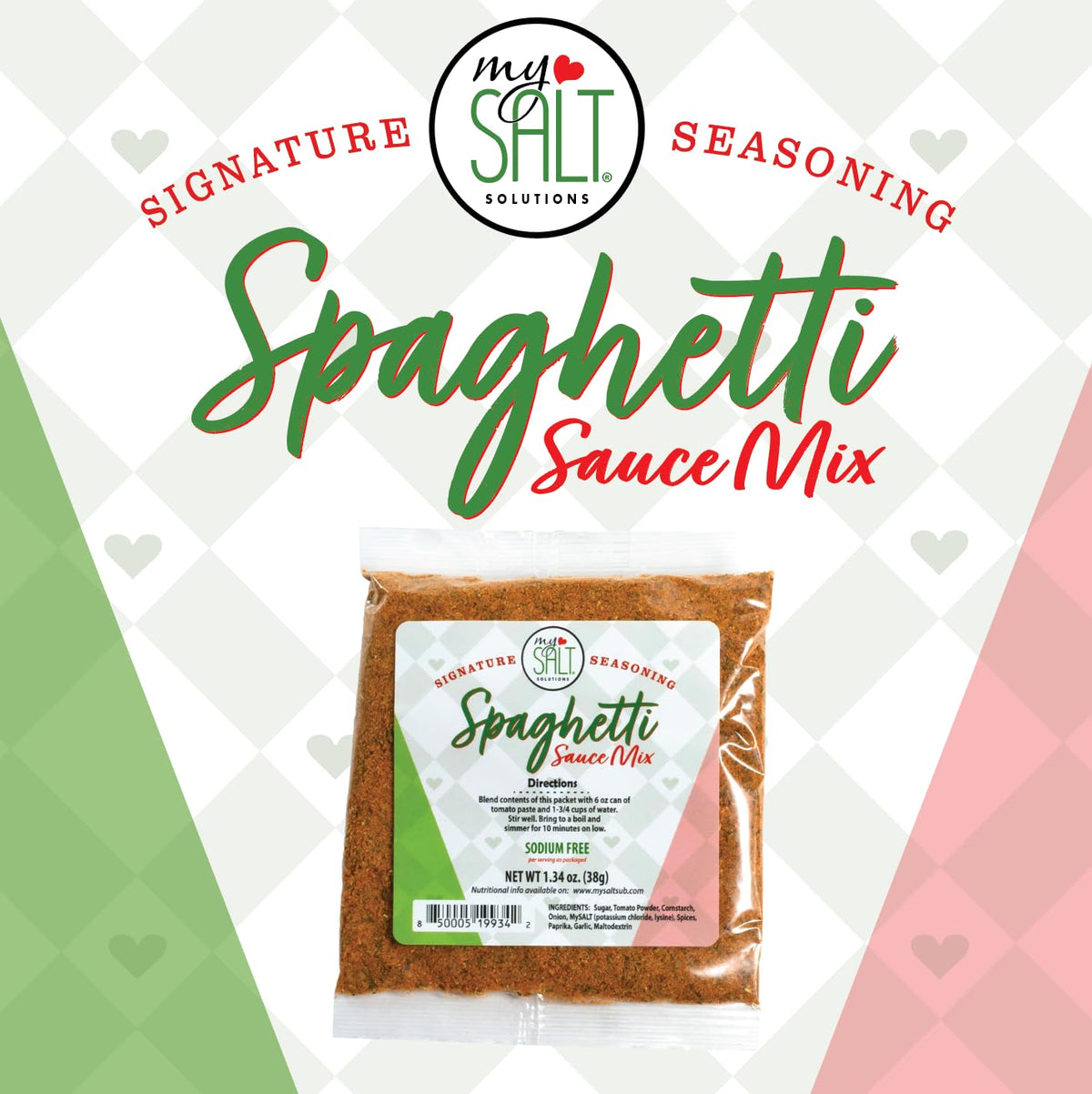 MySALT spaghetti sauce mix pantry storage keeps healthy dinners accessible.
