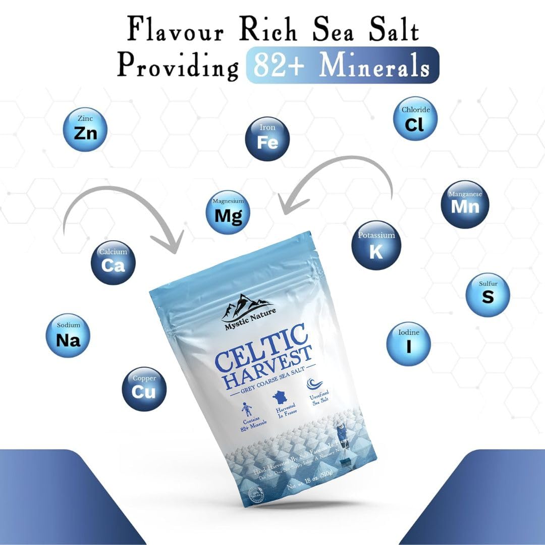 Mystic Nature Celtic Harvest contains over 82 minerals for nuanced seasoning.