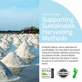 Mystic Nature 100% natural unrefined sea salt for pure taste.