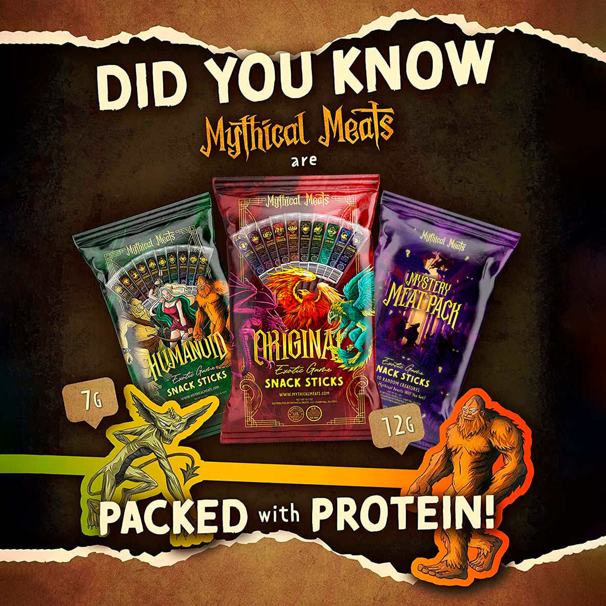 Mythical Meats Gift-ready Snack Pack perfect for sharing with friends and family