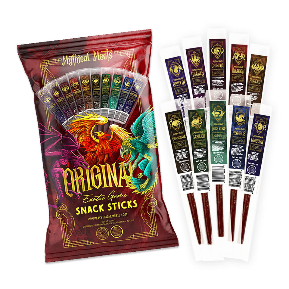 Mythical Meats Original Sampler Pack variety flavors for adventurous snacking and gifting