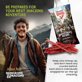 Mythical Meats road-trip snack box—perfect travel companion for snack time.